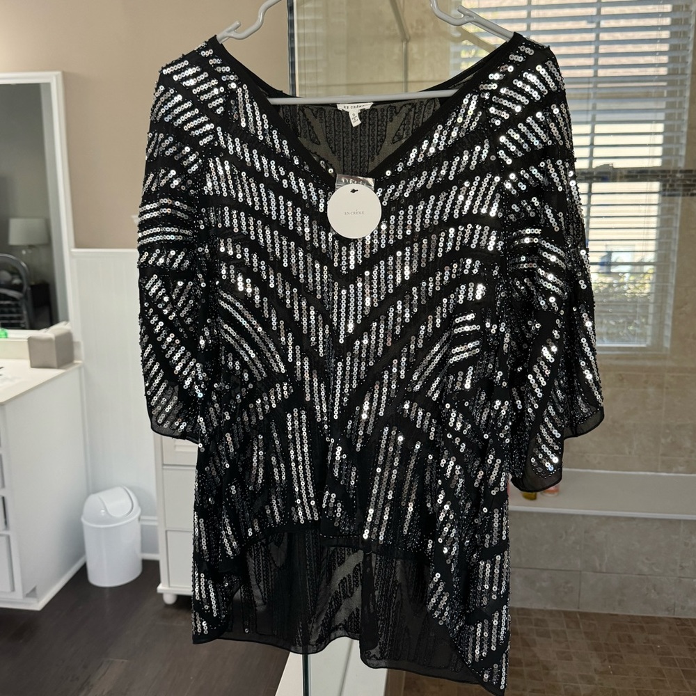 NWT sequined shirt